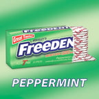 FREEDENT Peppermint Chewing Gum, 15 Stick (Pack of 12)