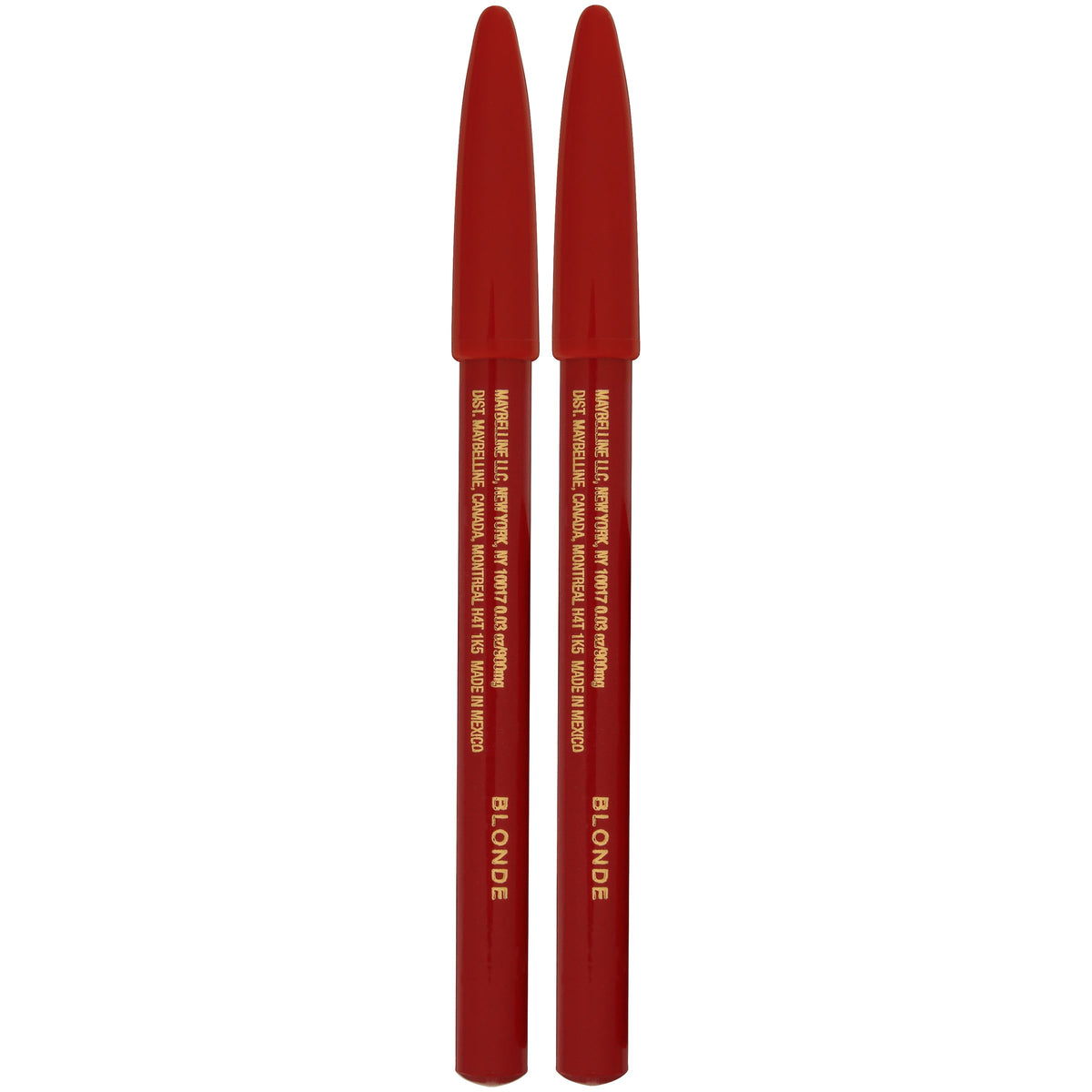 Maybelline Makeup Expert Wear Twin Eyebrow Pencils and Eyeliner Pencils, Velvet Black Shade, 0.06 oz
