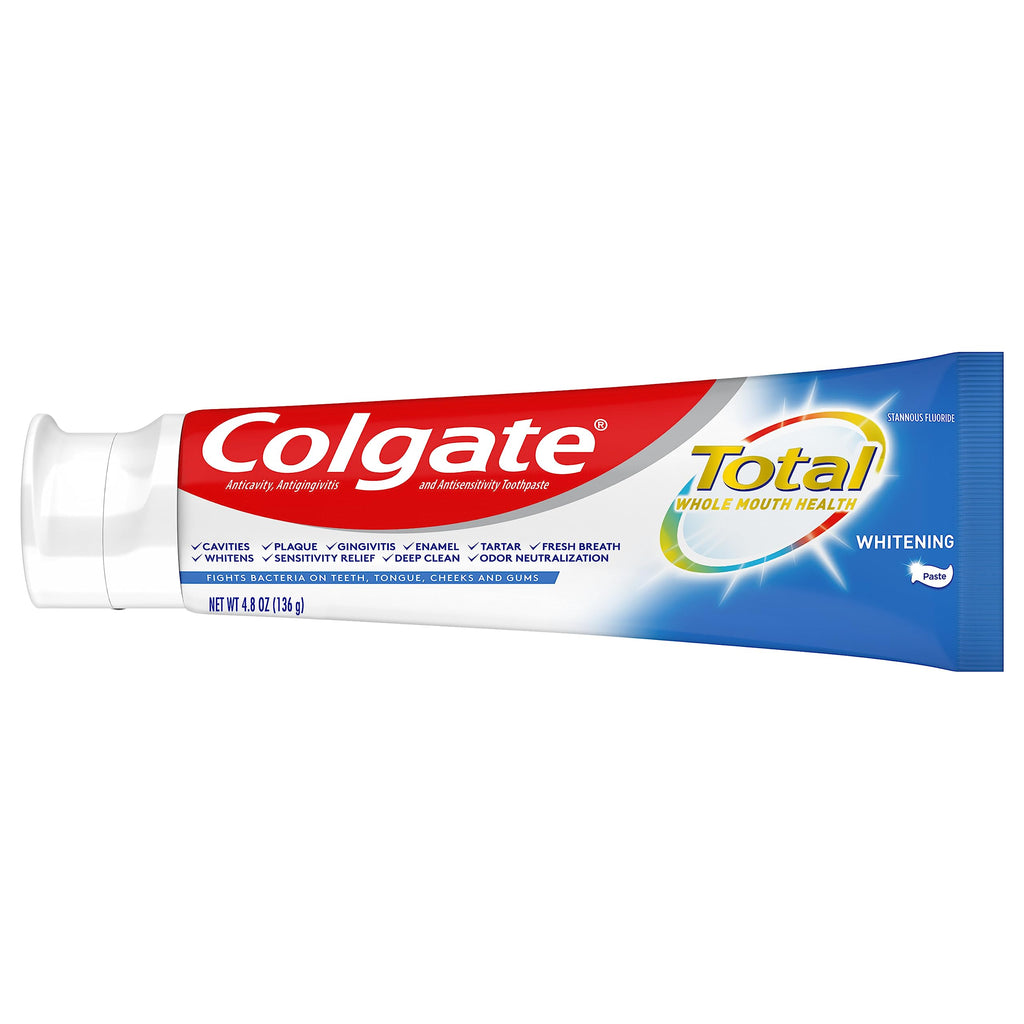 Colgate Total Whitening Toothpaste with Stannous Fluoride 4.8 oz - Pack of 2