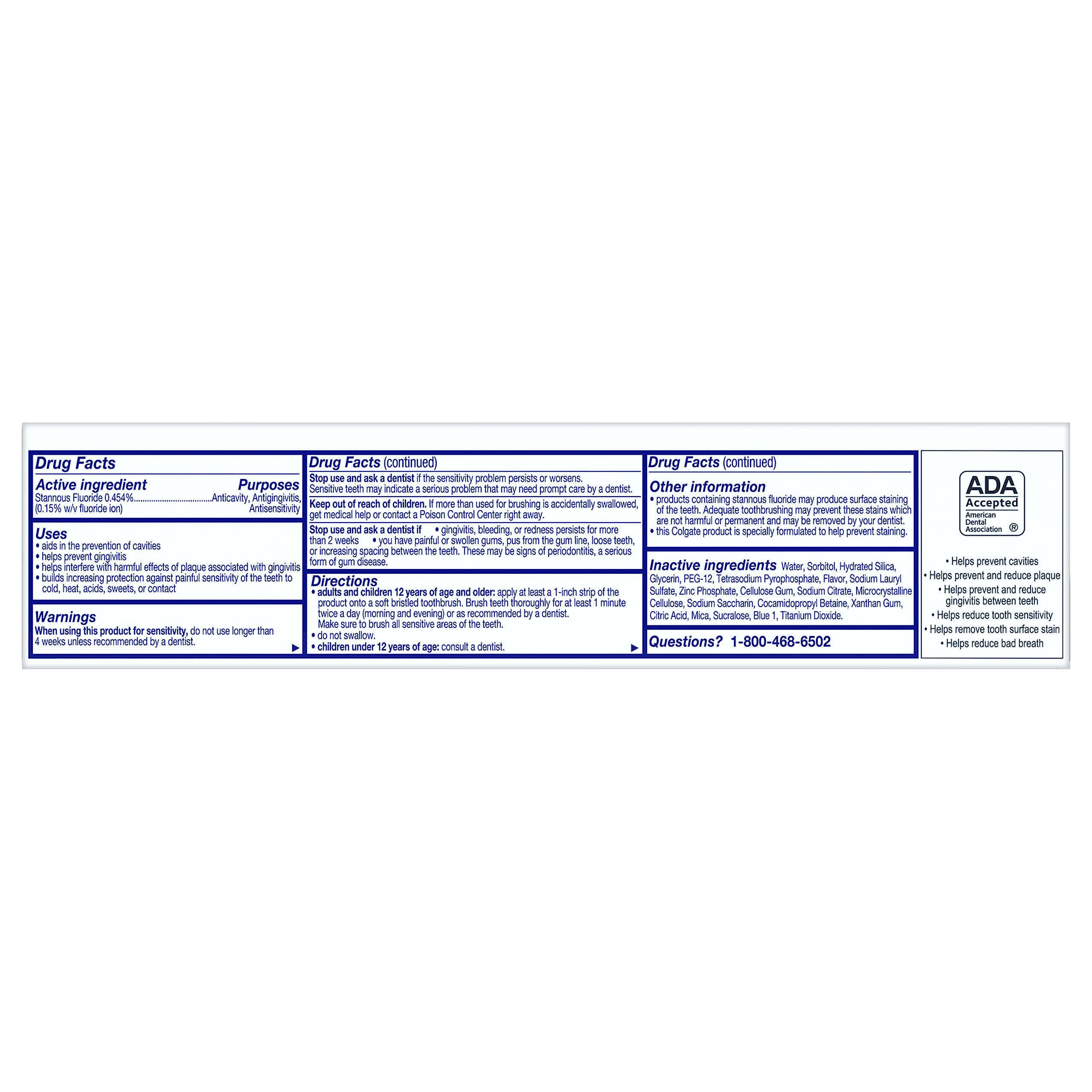 Colgate Total Whitening Toothpaste Gel 4.8 oz - 4 Pack