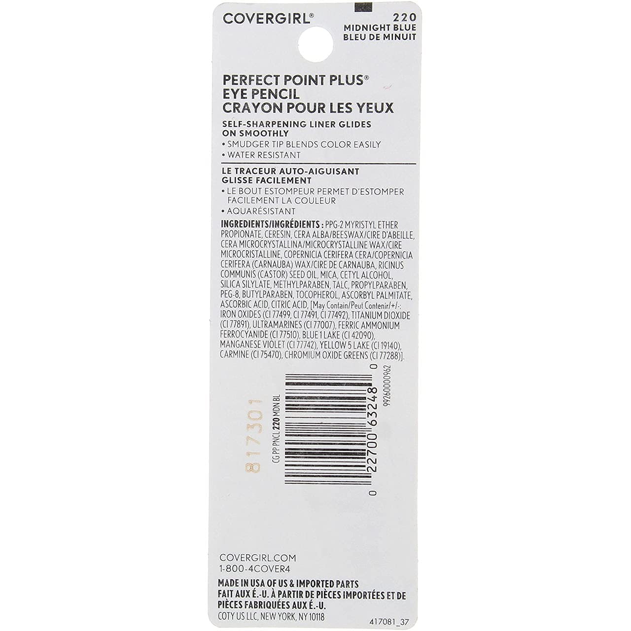 CoverGirl Perfect Point Plus Eyeliner Pencil - Midnight Blue 220