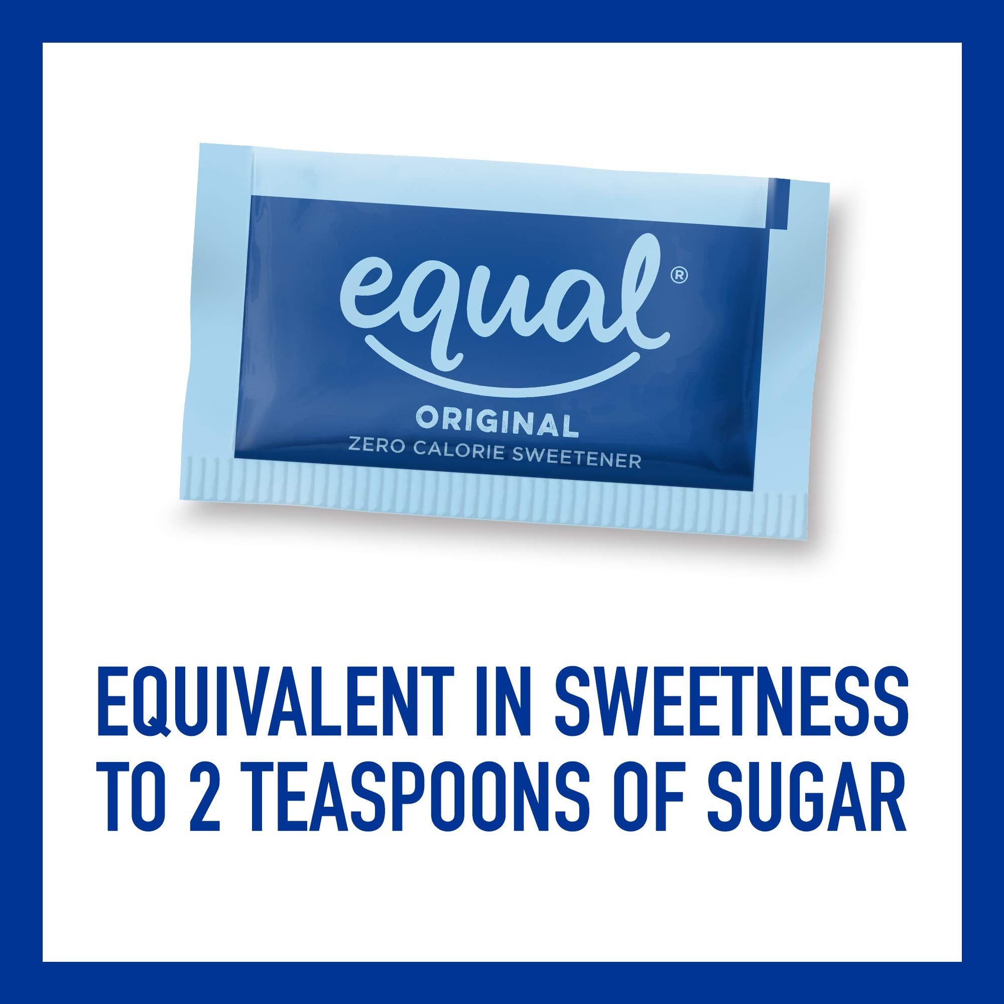 EQUAL 0 Calorie Sweetener, Aspartame and Acesulfame-K Sweetener Packets, Zero Calorie Sugar Alternative, Erythritol Free, 50 Ct (Pack of 12)