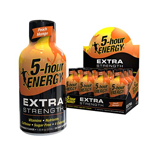 5 Hour Energy Extra Strength Peach Mango Energy Shot | 12-Pack (1.93 oz each)
