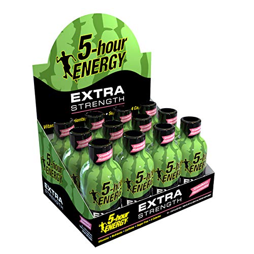 5 Hour Energy Extra Strength Strawberry Watermelon Energy Shot | 12-Pack (1.93 oz each)