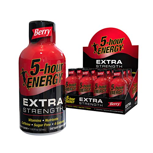 5 Hour Energy Extra Strength Berry Energy Shot | 12-Pack (1.93 oz each)