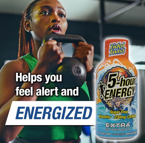 5 Hour Energy Extra Strength Tidal Twist Sugar Free Energy Shot | 12-Pack (1.93 oz each)