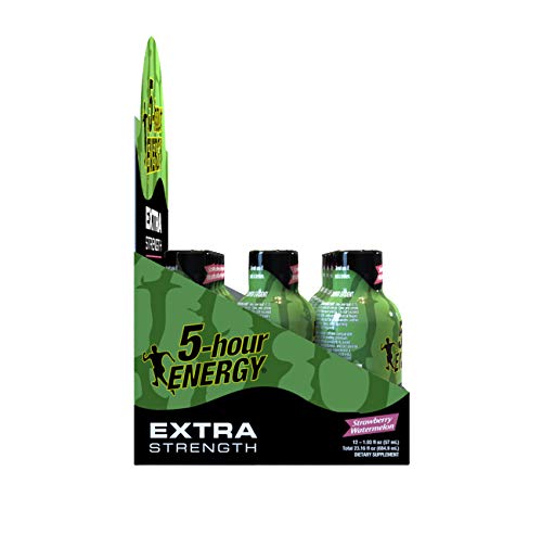 5 Hour Energy Extra Strength Strawberry Watermelon Energy Shot | 12-Pack (1.93 oz each)