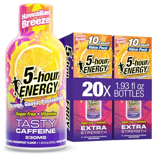 5 Hour Energy Extra Strength Hawaiian Breeze Energy Shot | 12-Pack (1.93 oz each)