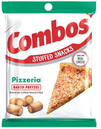 COMBOS Cheddar Cheese Cracker, Pepperoni Pizza, Pizzeria, Cheddar Cheese Pretzel, and Buffalo Blue Cheese, 6.3 Ounce (Pack of 5) - with Make Your Day Bag Clip