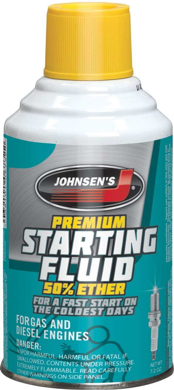 Johnsen's 6752 Premium Starting Fluid with 50% Ether for a Fast Start on The Coldest Days