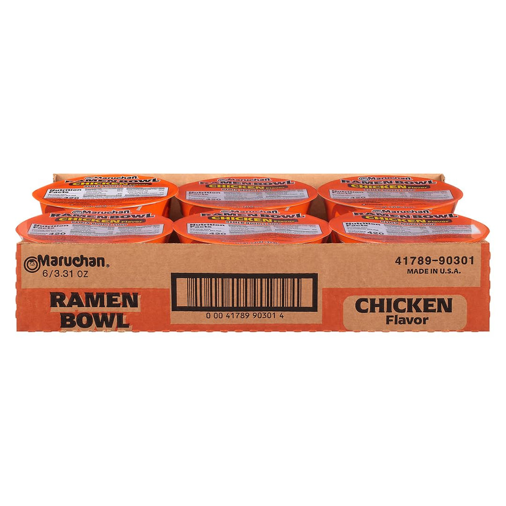 Maruchan Ramen Noodle Bowl 3.49 oz - 6 Pack Microwavable