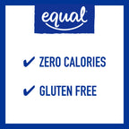 EQUAL 0 Calorie Sweetener, Aspartame and Acesulfame-K Sweetener Packets, Zero Calorie Sugar Alternative, Erythritol Free, 50 Ct (Pack of 12)