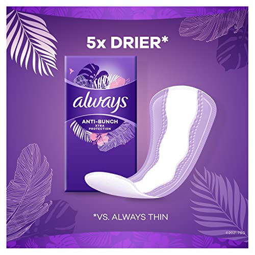 Always Daily Extra Protect Liners, Long Length, Unscented Panty Liners, 108 Count