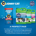Jonny Cat Litter Box Liners: Heavy Duty - Tear & Leak Resistant - Drawstring Close - Jumbo