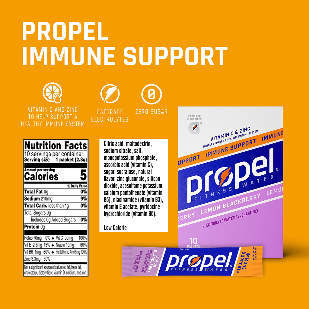 Propel Immune Support Powder Lemon Blackberry