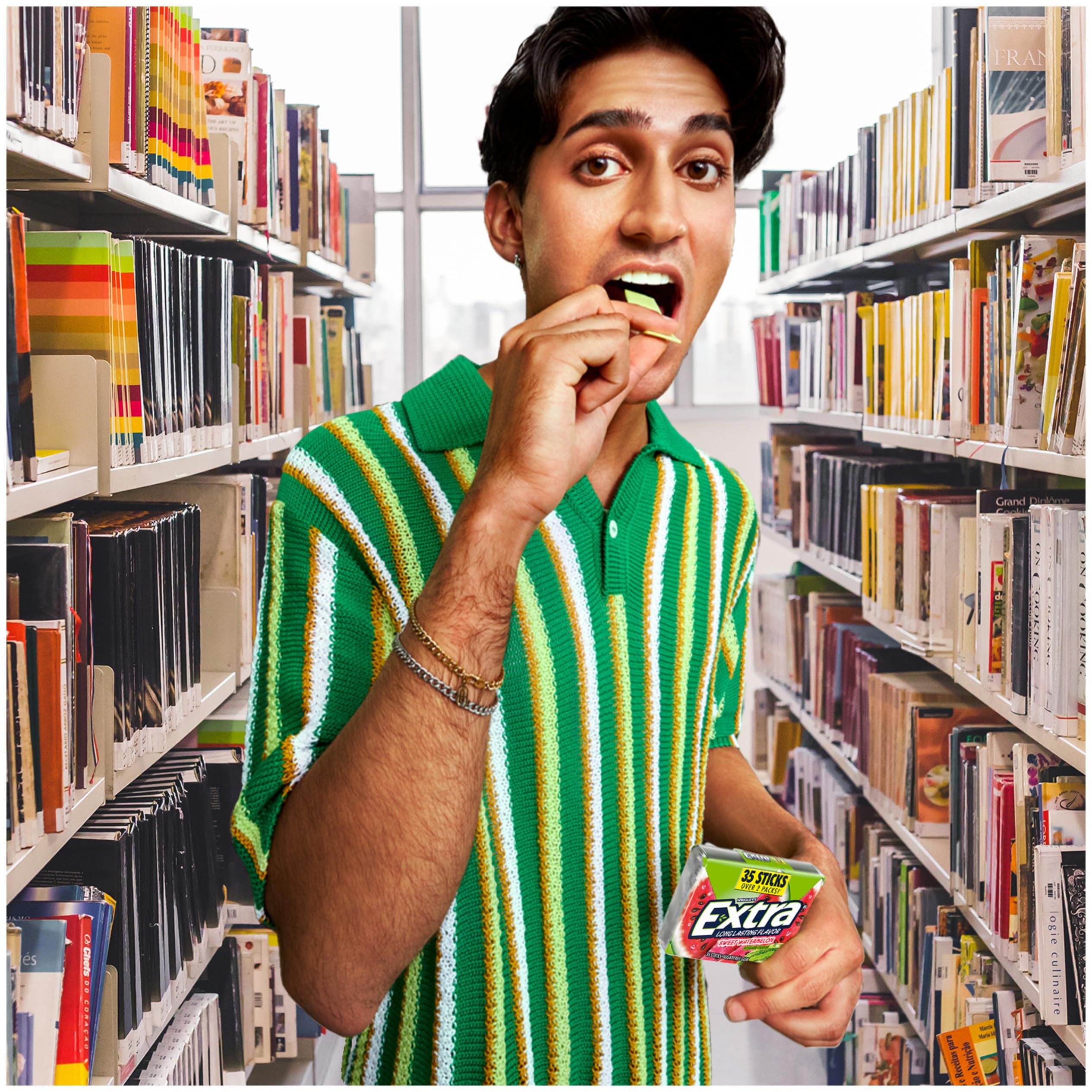 Extra Sweet Watermelon Sugar Free Chewing Gum - 6 Packs x 35 Sticks