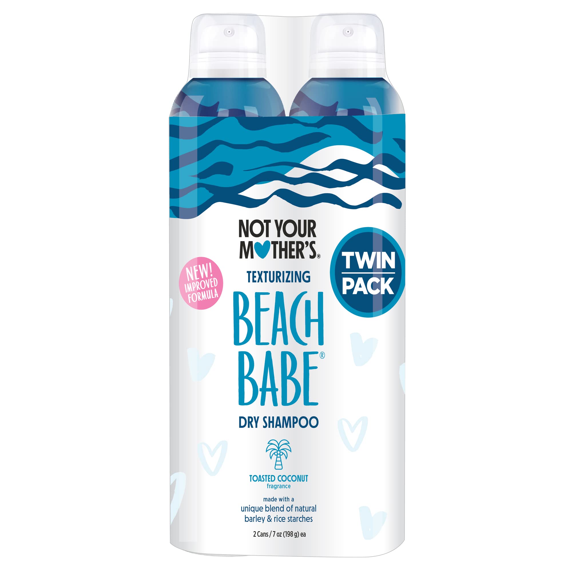 Not Your Mother's Beach Babe Dry Shampoo (2-Pack) - 7 oz Dry Shampoo - Instantly Absorbs Oil - Hair Essentials for All Hair Types