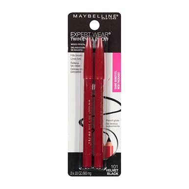 Maybelline New York Expert Wear Twin Brow and Eye Pencils Velvet Black 2