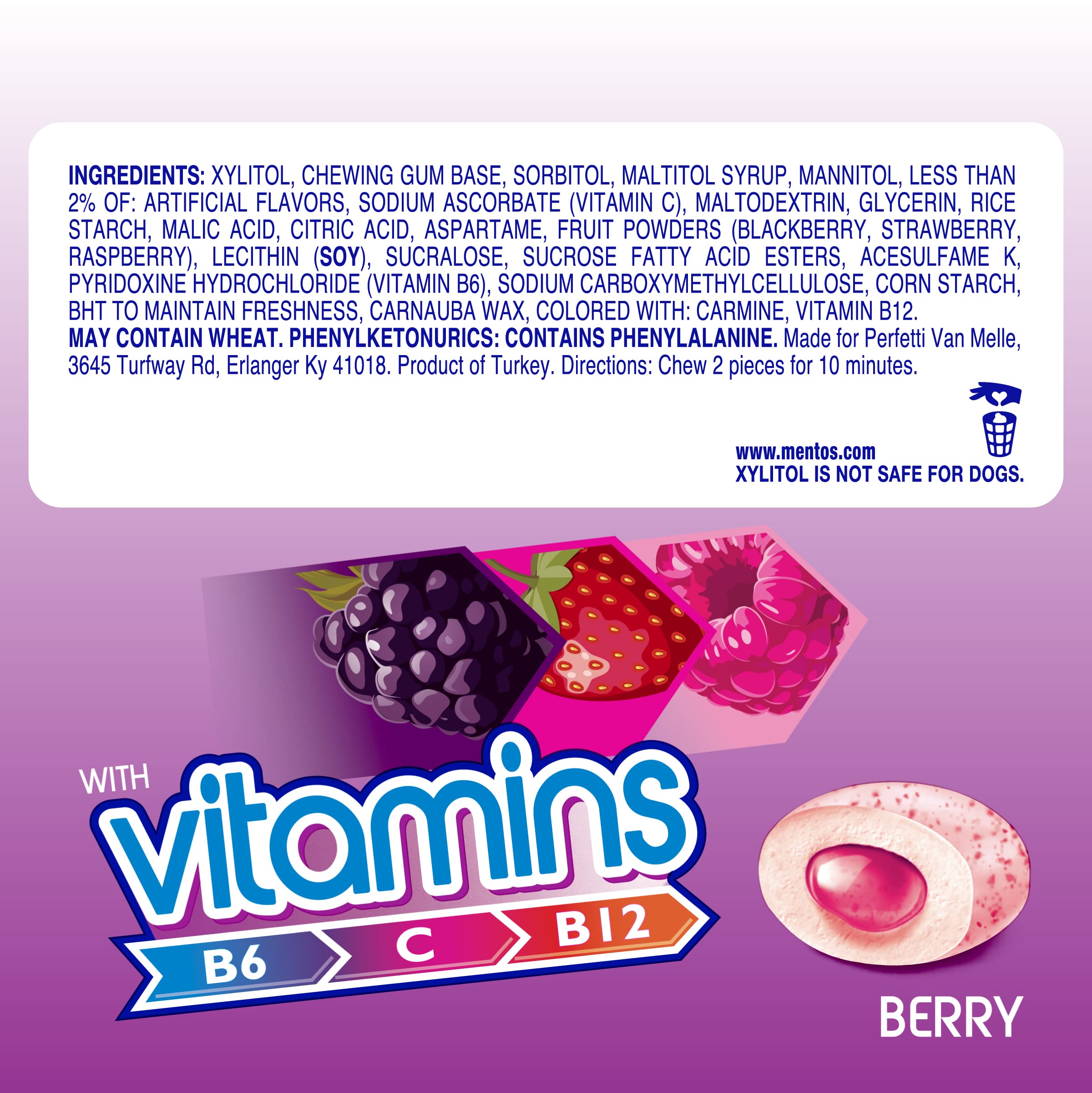 Mentos Pure Fresh Sugar-Free Chewing Gum with Xylitol