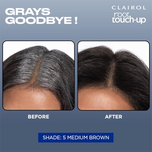 Clairol Root Touch-Up by Nice'n Easy Permanent Hair Dye for Brown Hair Color with 100% Gray Coverage