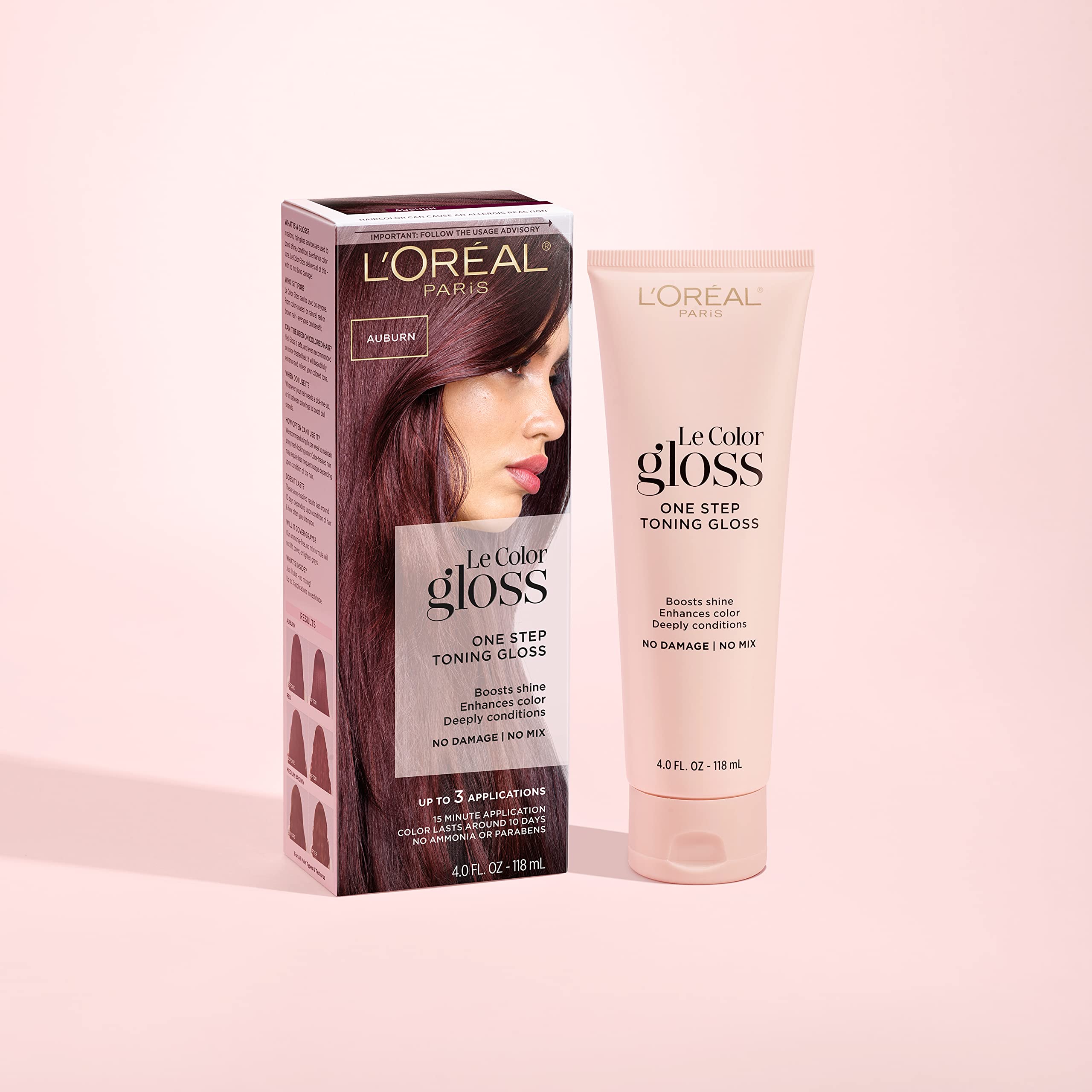 L'Oreal Paris One Step Toning Hair Gloss, Le Color Gloss Copper, 4 fluid_ounces