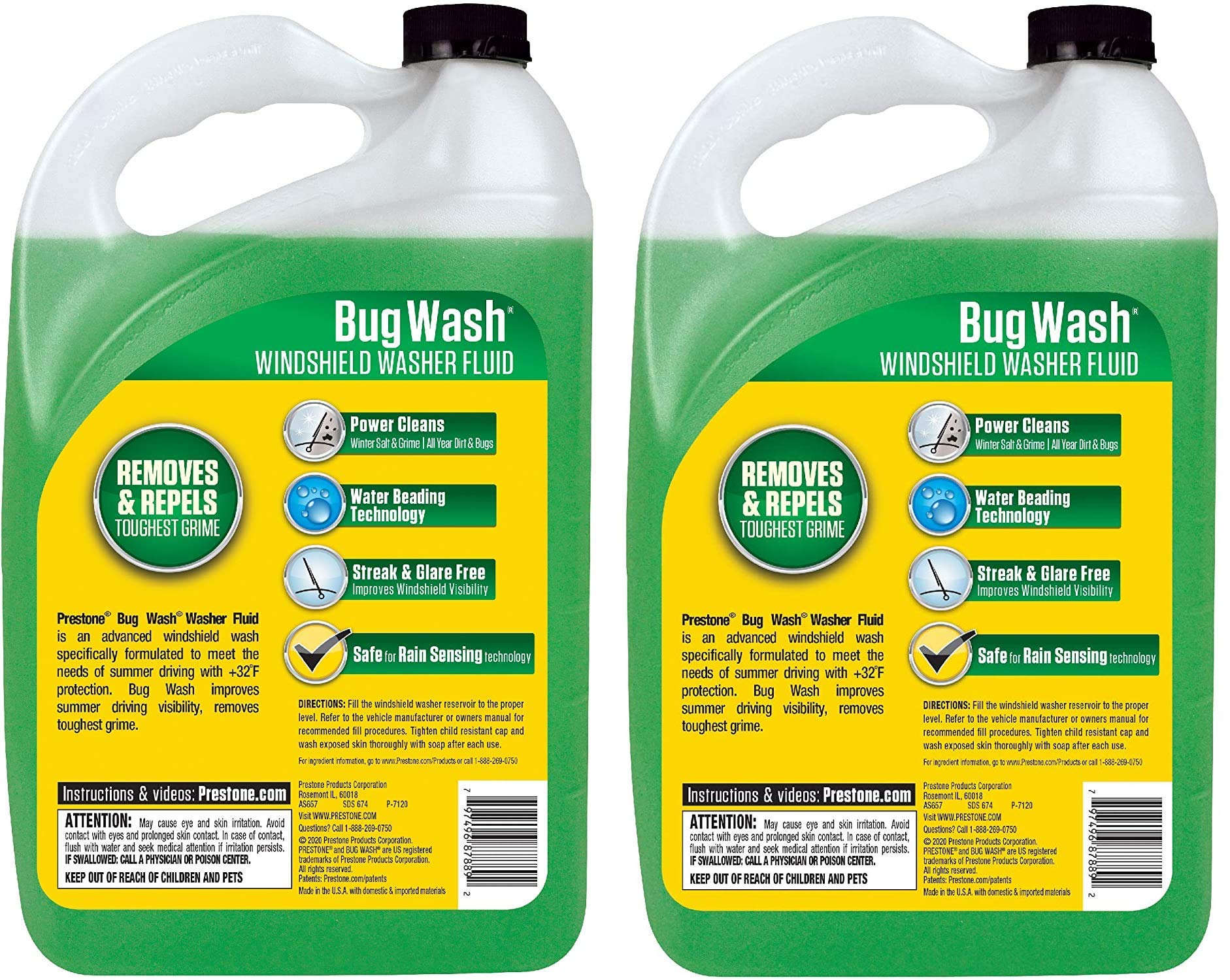 Prestone AS657 Bug Wash Windshield Washer Fluid