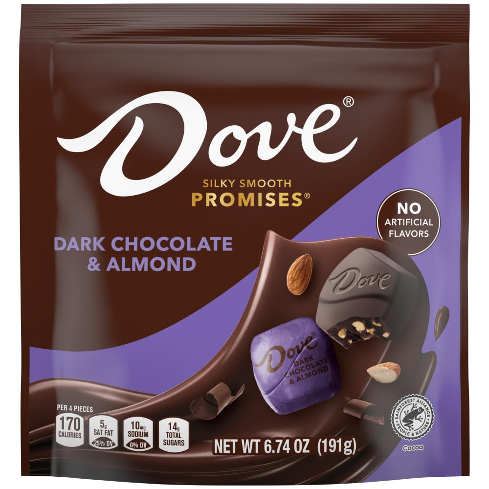 DOVE PROMISES Dark Chocolate & Almond Candy, 7.61 oz Bag