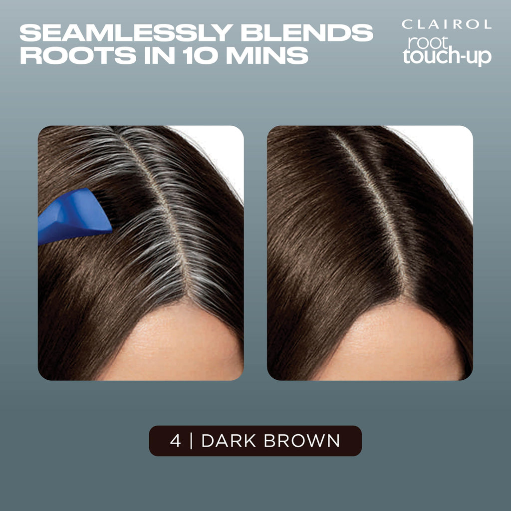 Clairol Root Touch-Up by Nice'n Easy Permanent Hair Dye for Brown Hair Color with 100% Gray Coverage