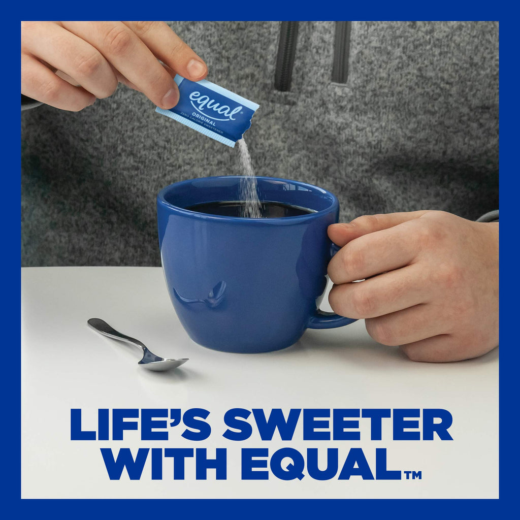 EQUAL 0 Calorie Sweetener, Aspartame and Acesulfame-K Sweetener Packets, Zero Calorie Sugar Alternative, Erythritol Free, 50 Ct (Pack of 12)