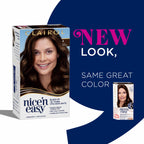 Clairol Nice'n Easy Permanent Hair Dye, 4 Dark Brown Hair Color, 3 Count