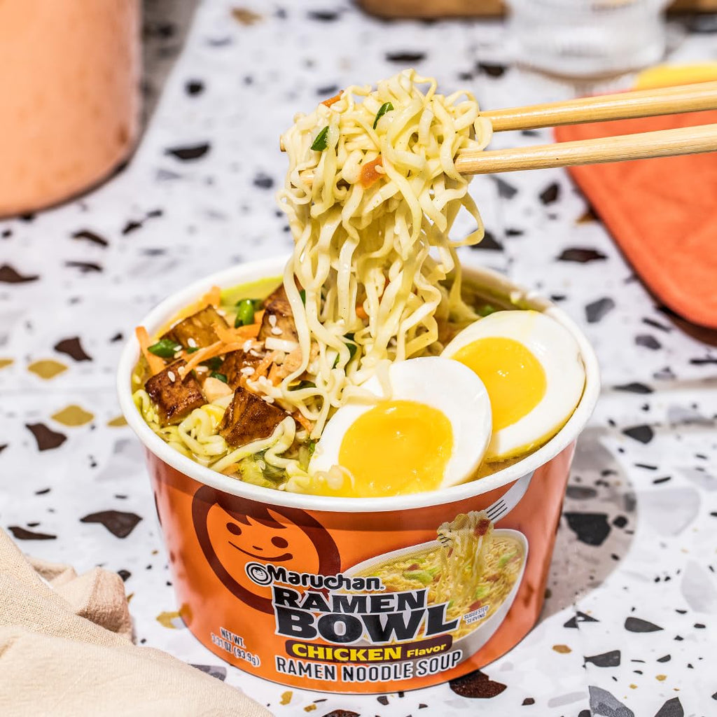 Maruchan Ramen Noodle Bowl 3.49 oz - 6 Pack Microwavable