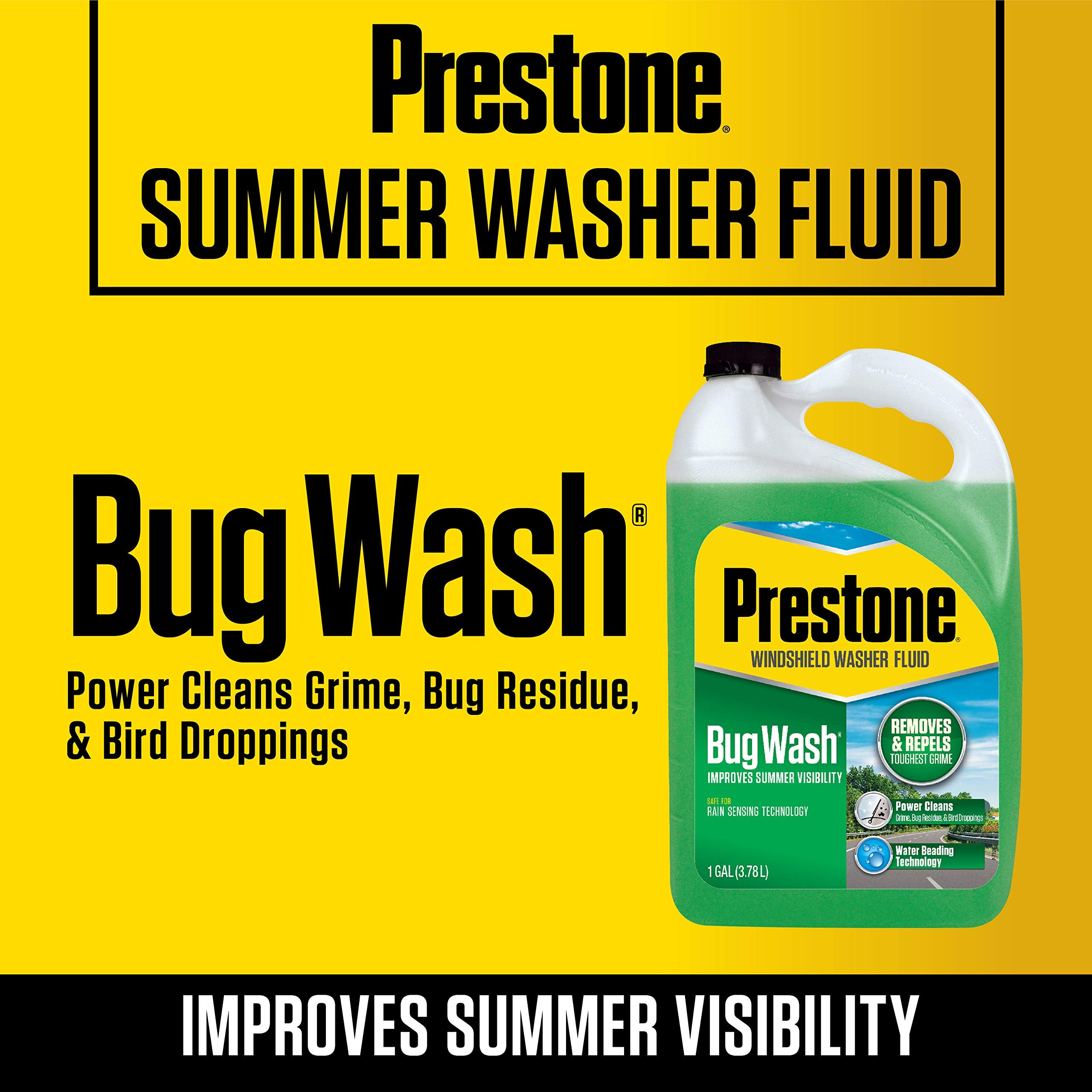 Prestone AS657 Bug Wash Windshield Washer Fluid
