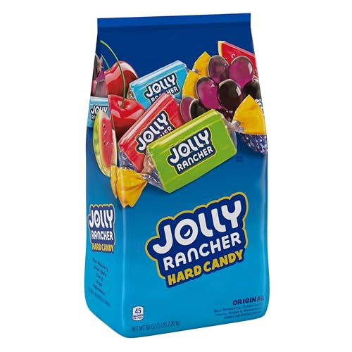 JOLLY RANCHER Assorted Fruit Flavored, Hard Candy Bulk Bag, 5 lb (360 Pieces) (Pack of 2)
