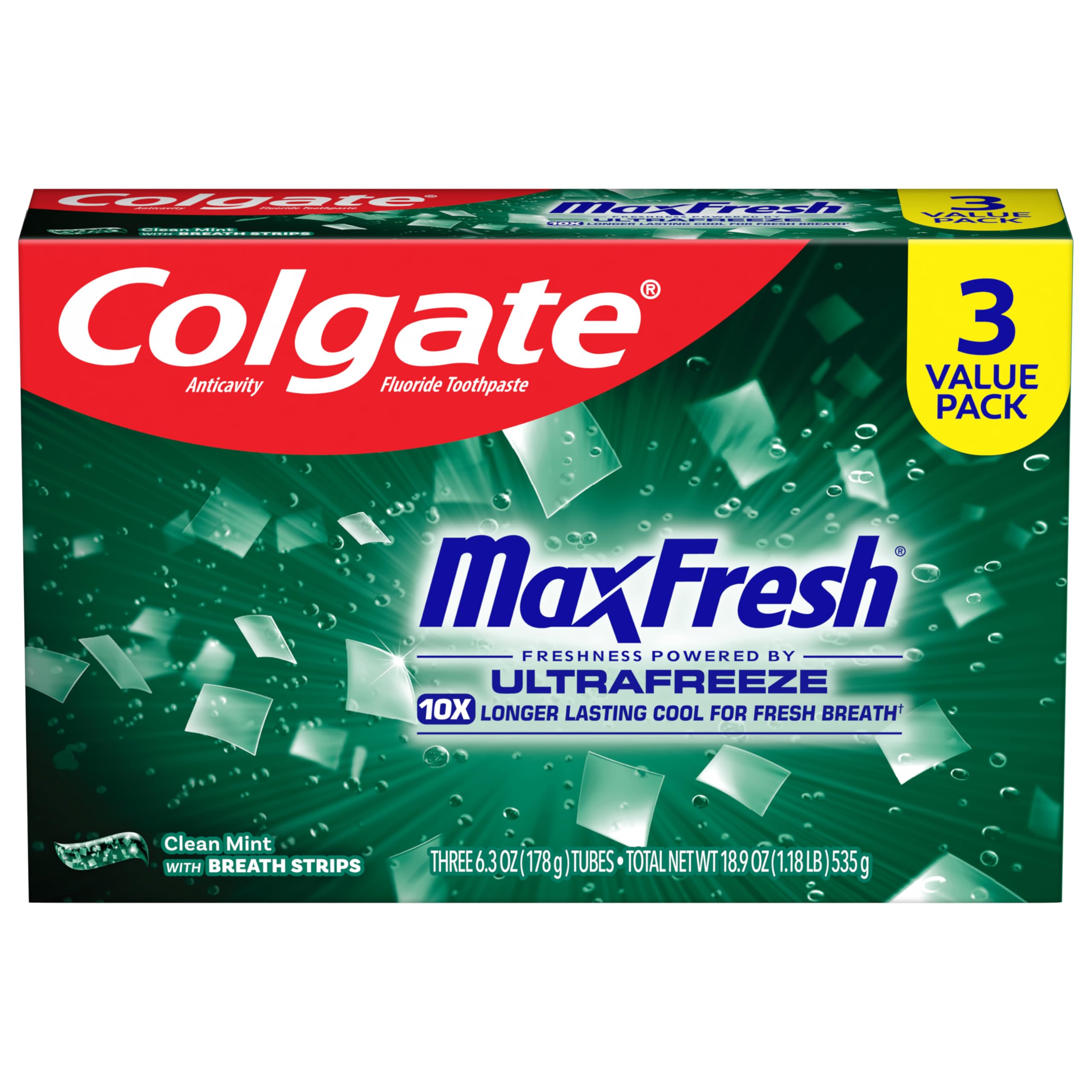 Colgate Max Fresh Toothpaste with Breath Strips