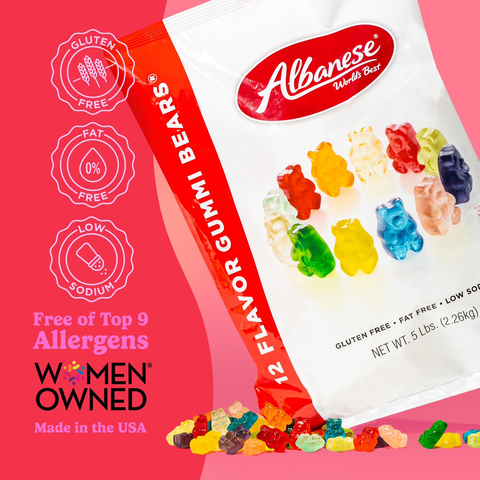 Albanese World's Best Gummi Bears - 12 Flavor Assortment