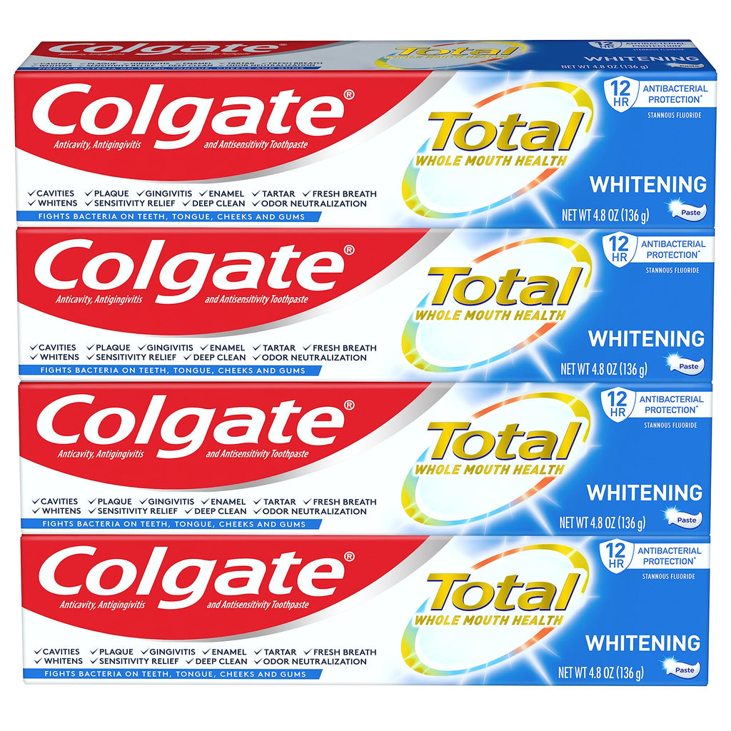 Colgate Total Whitening Mint Toothpaste 4.8 oz - Pack of 4