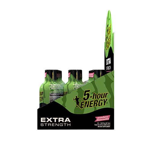 5 Hour Energy Extra Strength Strawberry Watermelon Energy Shot | 12-Pack (1.93 oz each)