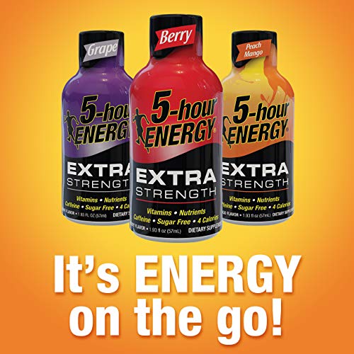 5 Hour Energy Extra Strength Grape Energy Shot | 12-Pack (1.93 oz each)