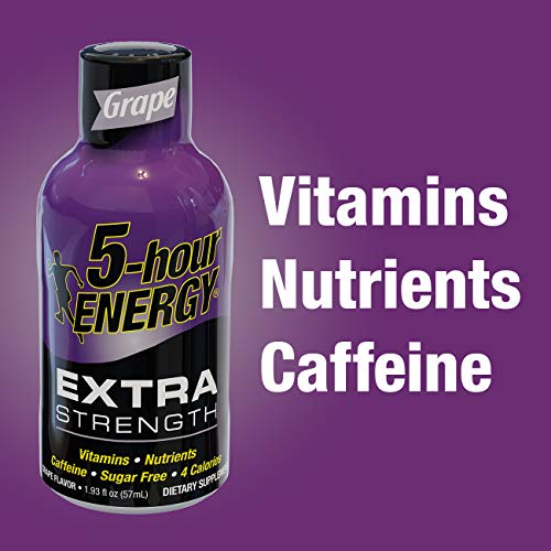 5 Hour Energy Extra Strength Grape Energy Shot | 12-Pack (1.93 oz each)