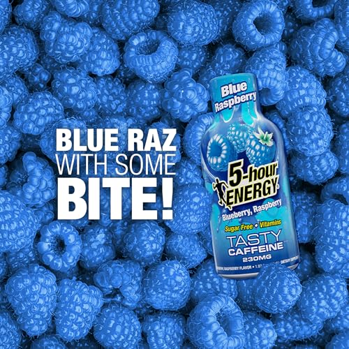 5 Hour Energy Extra Strength Blue Raspberry Energy Shot | 12-Pack (1.93 oz each)