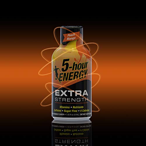 5 Hour Energy Extra Strength Peach Mango Energy Shot | 12-Pack (1.93 oz each)