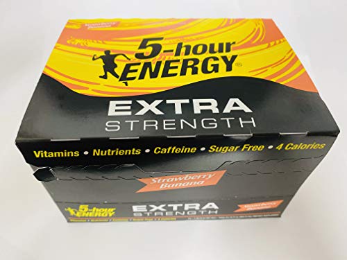 5 Hour Energy Extra Strength Strawberry Banana Energy Shot | 12-Pack (1.93 oz each)